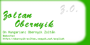 zoltan obernyik business card
